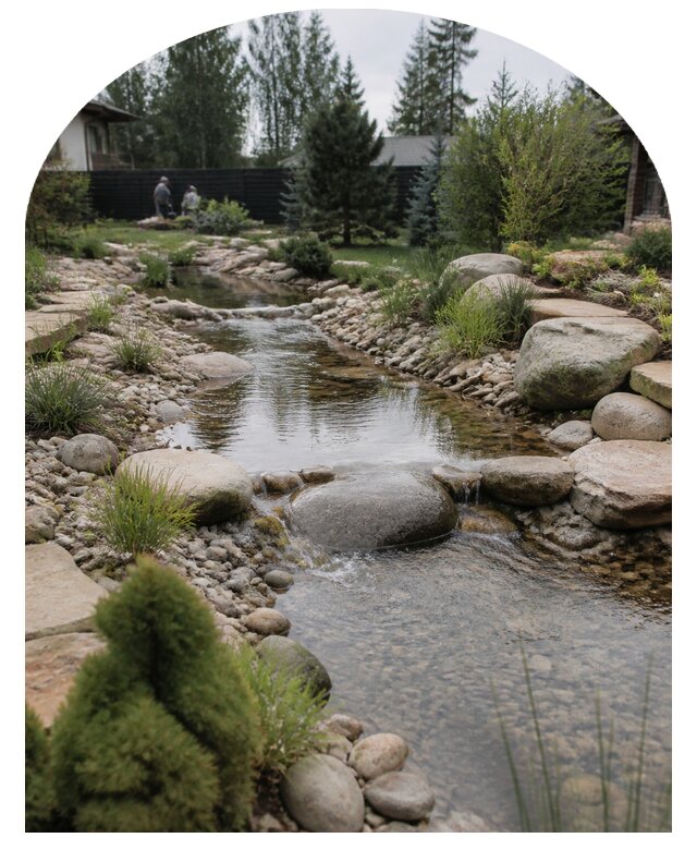 Ручей на участке под ключ в Домодедове от 36841 р. | Метпроект-Дмд